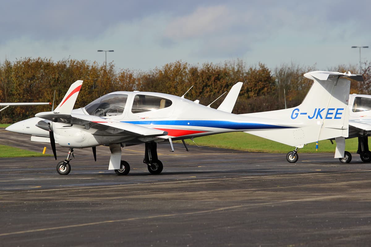 Diamond DA42 G-JKEE back left view