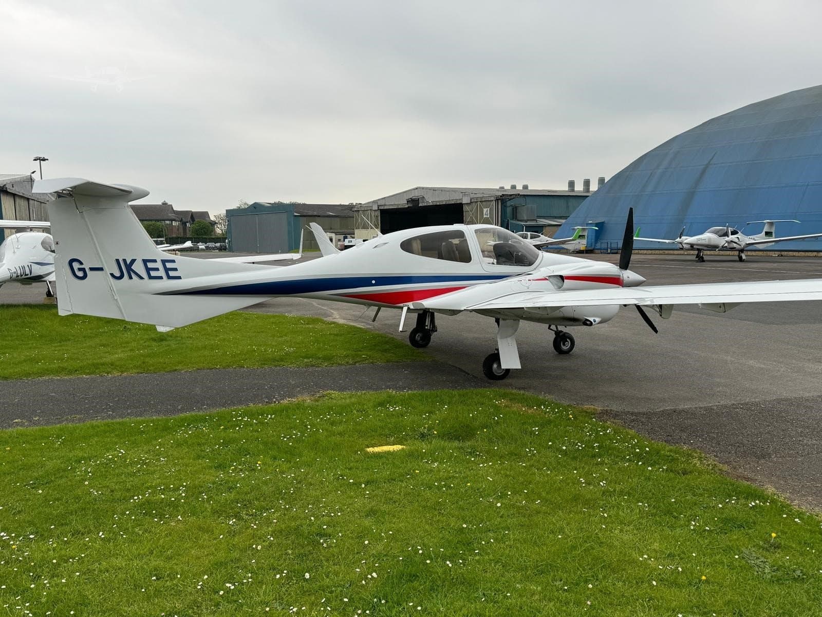 Diamond DA42 G-JKEE back right view
